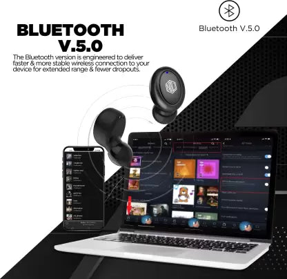 Nu Republic Flo Bluetooth Headset (Black, True Wireless) Nu Republic Flo Bluetooth Headset (Black, True Wireless)